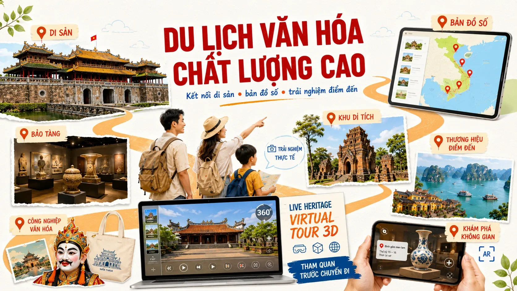 Du lịch văn hóa chất lượng cao: Kết nối di sản, bản đồ số và trải nghiệm điểm đến