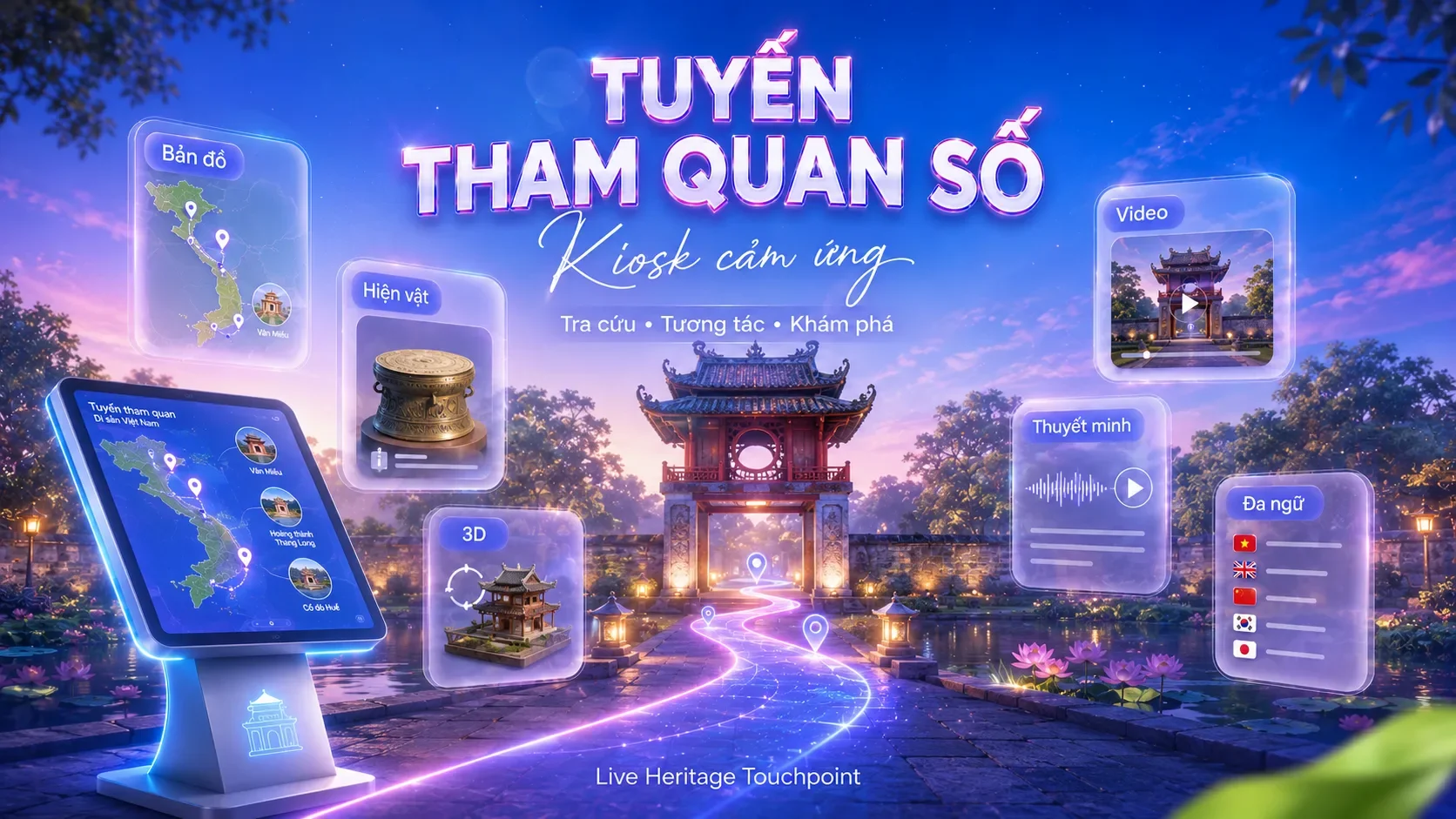Cách thiết kế tuyến tham quan số cho khu di tích và điểm đến