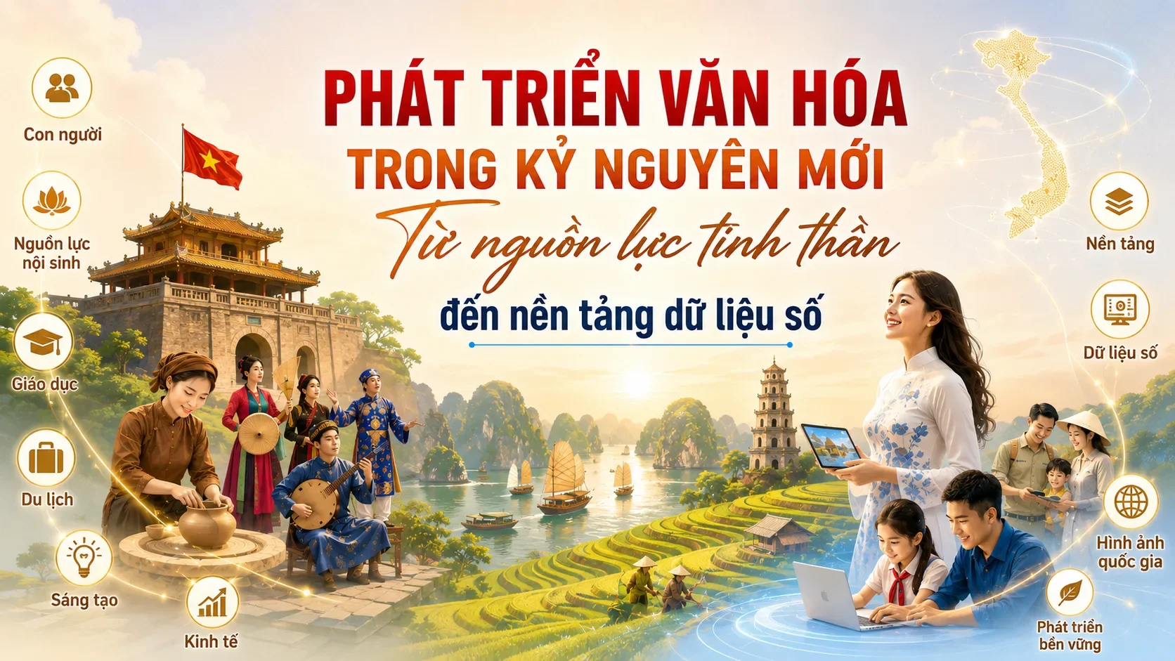 Phát triển văn hóa trong kỷ nguyên mới: Từ nguồn lực tinh thần đến nền tảng dữ liệu số