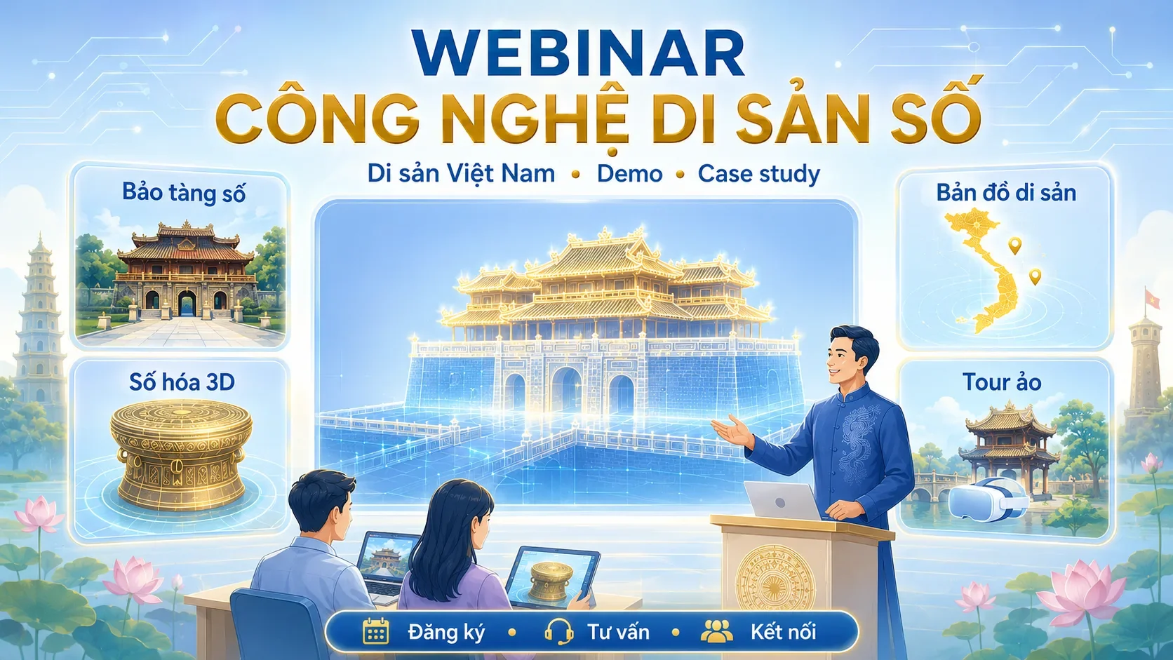 Tổ chức webinar về công nghệ di sản số như thế nào?